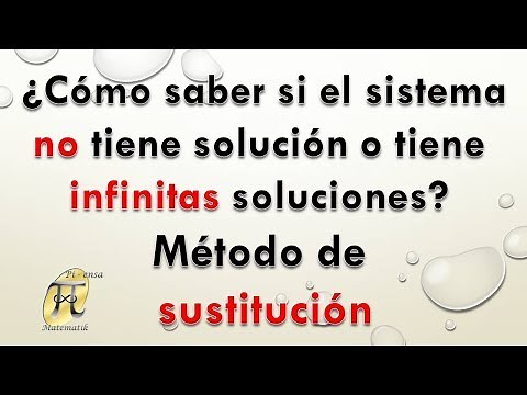 Sistema de ecuaciones de 2x2 con infinitas soluciones o sin solución. Método de sustitución