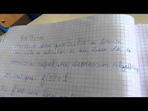 Expression algébrique d'une fonction linéaire !
