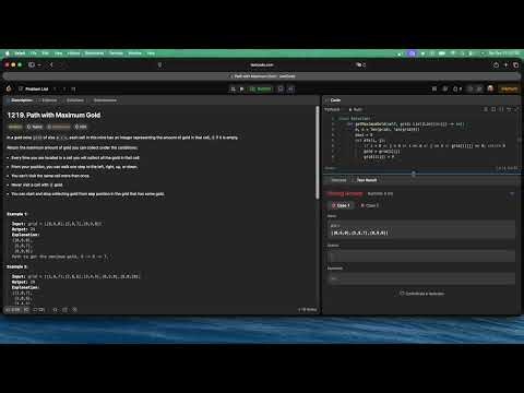 No Sound Leetcode 1219: Path with Maximum Gold
