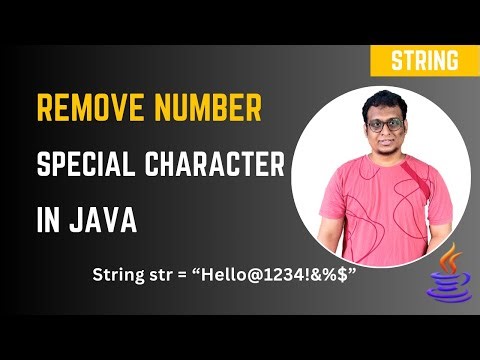 Java Program to Remove Numbers and Special Characters from a String