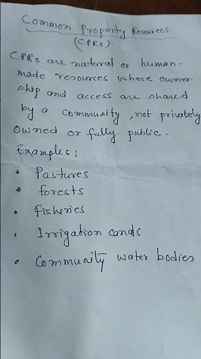 common property resources #CPRs #definition #examples of cprs #maeconomicsignou #mec108