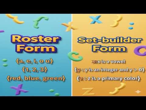 Set Theory Simplified: Mastering Roster and Set-Builder Forms!