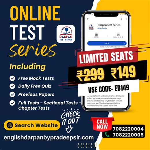Darpan Test Series 📊 Score Analysis | 🏆 Exam-Ready 🎯 CGL | CHSL | GD | CDS | NDA | IB #ExamPreparation #SSC #CGL #CHSL #CDS #nda #testseries #MockTests | English By Pradeep Sir
