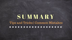 Summary for solving a quadratic by the quadratic formula