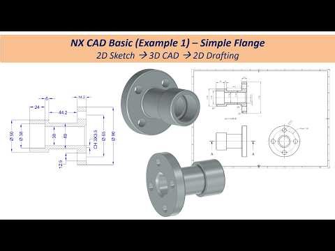 NX CAD Basic (Example 1) - Simple Flange