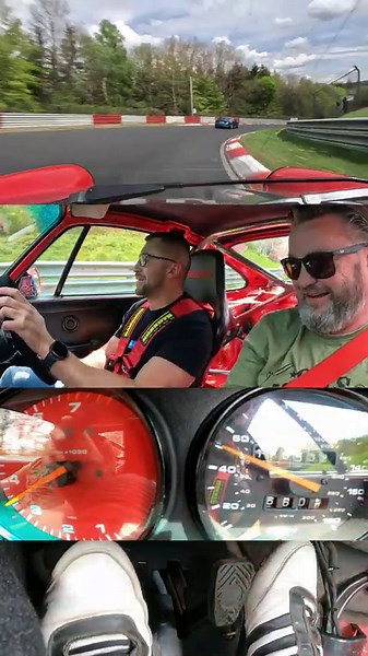 Epic Porsche battle at the Nurburgring racing circuit
