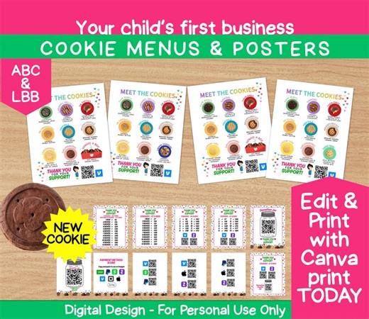 Scout Cookie Sign: Custom QR Code Menu & Poster (digital Download) - Etsy