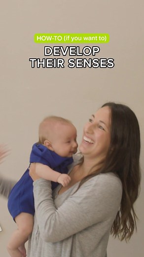Babies are experiencing everything for the first time, and there are ways you can help them on their sensory journey. This how-to is just to get you started on their sight/smell/taste/touch/sound explorations. Keep reading for more (if you want to). ❤ TIP #1: FOR NEWBORNS TRY HIGH CONTRAST COLORS 🌈Plus toys that are easy for little newborn hands to hold TIP #2: USE TOYS THAT STIMULATE SENSES 🧠Color, sound, light, texture all open up new experiences for baby TIP #3: FUSSY BABY? TRY JUST ONE TOY