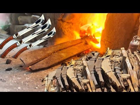 Amazing Manufacturing Process and Recycling Old Leaf Spring || How to blacksmith making things 