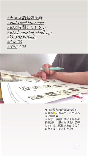 【チェコ語136日目】接頭語が難しすぎる…でも感覚で分かるまでやる！