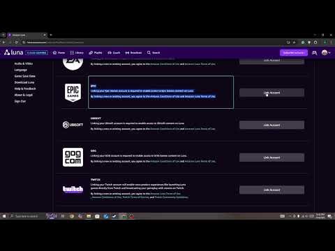 How to link and unlink EPIC Game with Amazon Luna Account