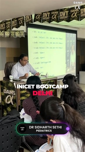Inside the INICET BOOT CAMP at DAMS Delhi. 📝
