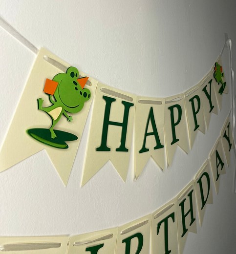 Frog Birthday Banner, Wild One Birthday Decorations, Animal Banner, Lily Pads Birthday, Green Birthday Party, Green Frog Theme - Etsy