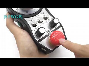 Wireless CNC remote control with emergency stop button and 3 custom buttons