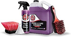 Adam's Polishes Wheel & Tire Cleaner Bundle - A Chemical Formula That Combines Our Wheel Cleaner & Tire & Rubber Into an All in One Formula - Works On Alloy Chrome Aluminum Clear-Coated Painted Rims