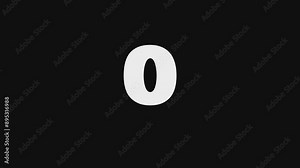 Countdown concept, number and word creative animation of a time counter counting down numbers of seconds remaining, fast count. five second.