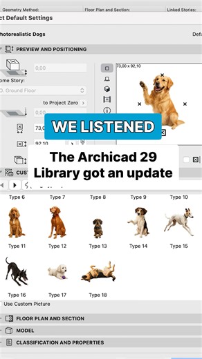 The community asked for more cats — and the Archicad 29 Library delivered. 🐈 Update your Library, then join the ArchiPET Challenge. 🎥 Submit 1–3 views with the new 2D people or animal objects and add 2–3 sentences on why this space is special for them. Participants can win a roundtable with the Archicad team, a chance to add their pet to the Library, exclusive Graphisoft Learn benefits, and more. ⏰ Open until March 15, 2026. 👉 Join now: https://bit.ly/4jSkIiQ | Archicad by Graphisoft