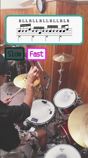 Six Stroke Roll - RLL | Drum Fill for Beginners #drumlessons #drumming #drums
