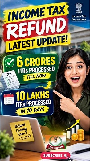 Income Tax Refund Latest Update | 6 crores ITRs Processed | #incometax #itrrefund #itr #itrreturn