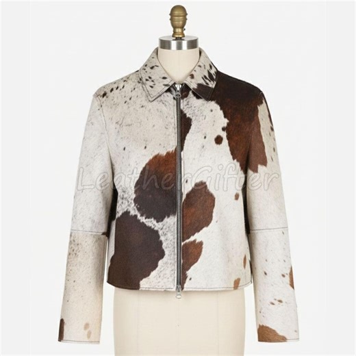 Echte Rindsleder Lederjacke für Damen | Natürliche Hair-On Kuh-Haut-Art- und Weisemantel-Frauen-natürliche echte Pony-Haut-Haar-Rindleder-Lederjacke - Etsy.de