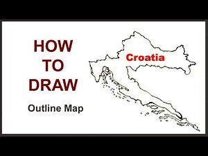 How to draw Croatia map | Outline map of Croatia