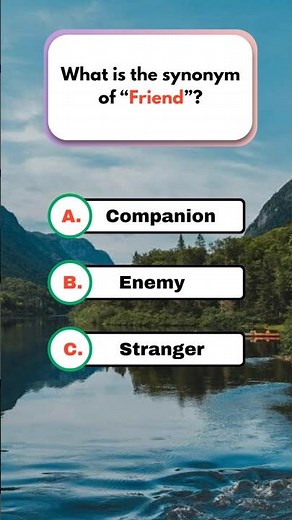 What’s the Synonym of “Friend”? 🤔 | English Quiz Challenge #englishquiz #ytshorts