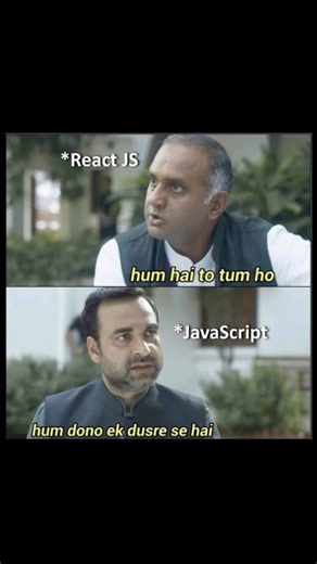 Harshit Chopra on Instagram: "React vs Javascript #meme #memesdaily #memes #javascript #react"