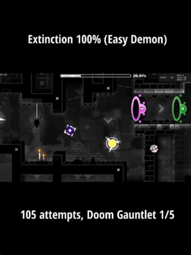 Geometry Dash Extinction 100% (Easy Demon) - Full Completion