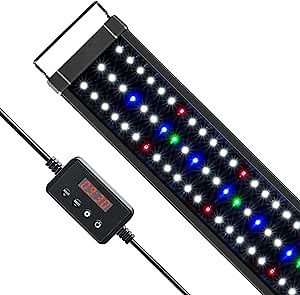 NICREW ClassicLED Plus LED Aquarium Light with Timer, 32 Watts, for 48 to 54 Inch Fish Tank Light, Daylight and Moonlight Cycle
