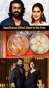 Ramcharan Gifted Silver to his Fans. #celebritypaps #gift #megatwins #ramcharan #MegastarChiranjeevi | Manohar Manu