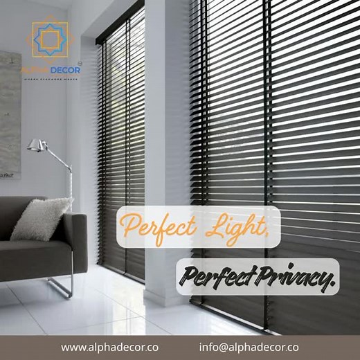 ☀️ Perfect Light, Perfect Privacy! ✨ At Alpha Decor, we blend elegance and functionality to transform your spaces. Our premium blinds offer the perfect balance of natural light and privacy, creating an ambiance that’s both stylish and comfortable. 🏡💫 From homes to offices — elevate every window with sophistication that suits your lifestyle. 💛 🌐 www.alphadecor.co 📧 info@alphadecor.co #AlphaDecor #WindowBlinds #HomeDecor #InteriorDesign #LightAndPrivacy #ElegantSpaces #ModernInteriors #HomeSt