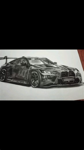 final look of Bmw car drawing