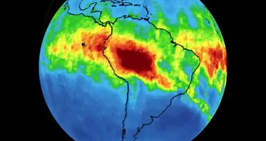 Amazon rainforest: NASA map shows carbon dioxide from fires