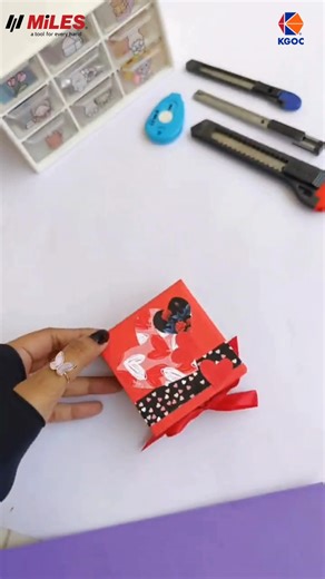 92K views · 191 reactions | Crafting magic with MILES! ✂️ Transforming paper into perfection with Miles-KGOC precision cutter! ✨ Discover the joy of crafting as we unveil our exclusive Paper Gift Box tutorial.  Get ready to impress with personalized gifts made with love! #Miles #MilesTools #TheThirdHand | Miles-KGOC | Facebook