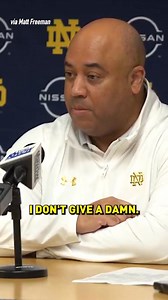 Notre Dame MBB HC with some fiery words during the postgame press conference | Heads UP MEDIA