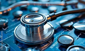 Discover the harmonious blend of advanced healthcare technology and compassionate patient care, showcasing tools that enhance diagnosis and treatment in a contemporary clinic