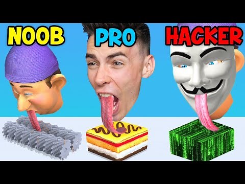 LIŻĘ OCHYDNE RZECZY - NOOB vs PRO vs HACKER (Lick Runner!)