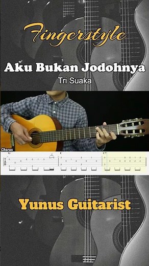 Aku Bukan Jodohnya - Tri Suaka - Fingerstyle Guitar Tutorial + TAB & Lyrics #fingerstyle