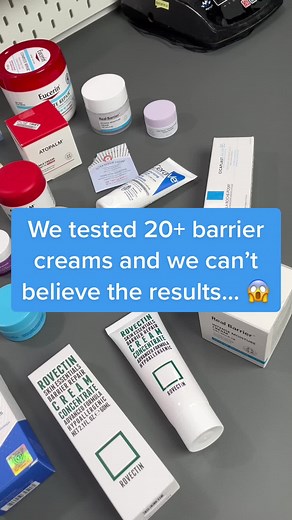 Testing how well barrier creams actually repair the barrier 😱 Was your holy grail barrier cream here? #regimenlab #skinbarrier #barrierrepair #tewl #skincaretest #barriertest #moisturebarrier #skinhydration
