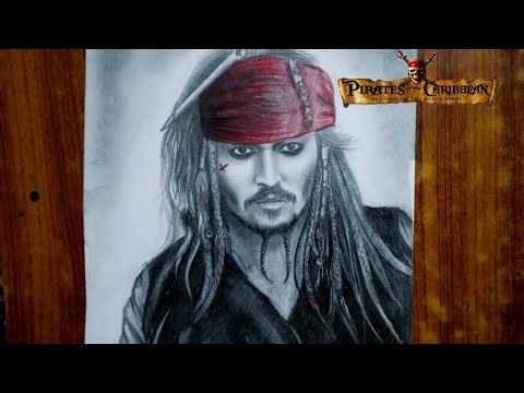 Drawing Captain Jack Sparrow| How To Draw Face