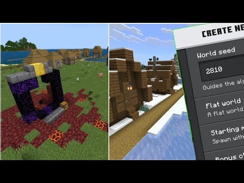 Minecraft Bedrock Survival Seed With Village at Spawn