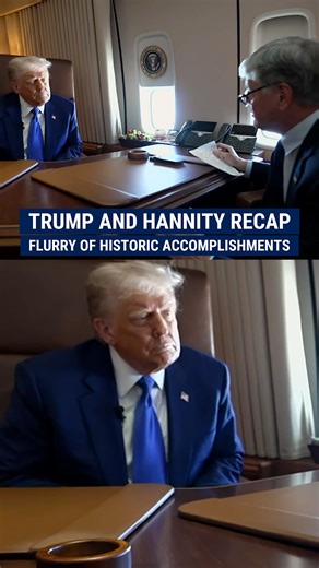 927K views · 42K reactions | Sean Hannity boards Air Force One with President Trump to talk through the administration's recent accomplishments that are making headlines. | Fox News | Facebook
