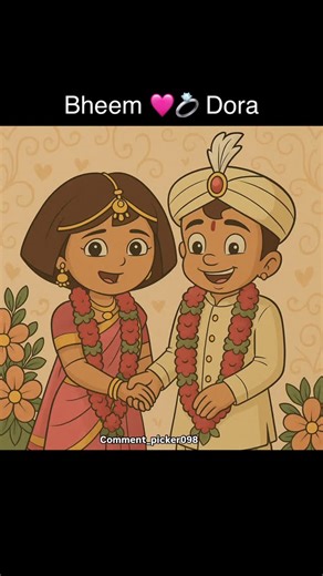 Comment picker on Instagram: "Bheem and Dora 💍 PART 1 #bheem #dora #kerala #wedding #chottabheem #doratheexplorer #malayalamfunnytrolls #malayalam #viral #malayalamcinema #troll #reels #comedy #trendingreels #trend #trendingreels #malayali #cartoon"