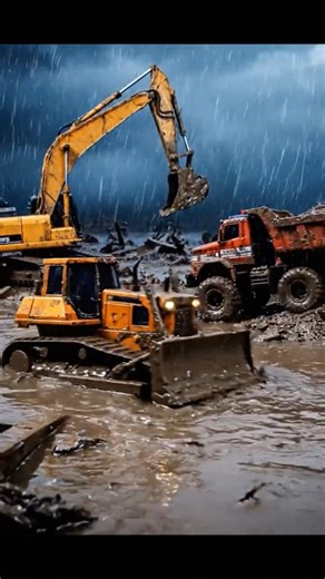 Construction Site Under Construction | Truck Carrying Soil | Excavator Working | Scale Model