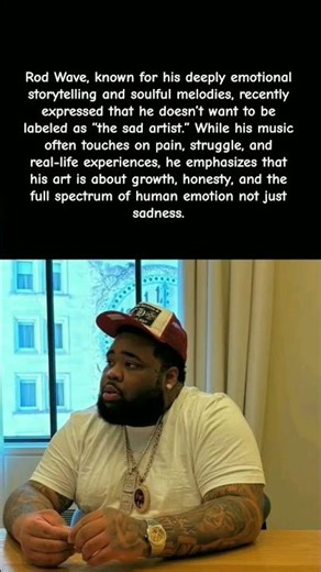 Stop Calling Me the Sad Guy! Rod Wave Sets the Record Straight!#shorts