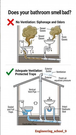 🚽 Why Does Your Bathroom Smell Bad? The Importance of Plumbing Vent Pipes and Trap Ventilation 😤