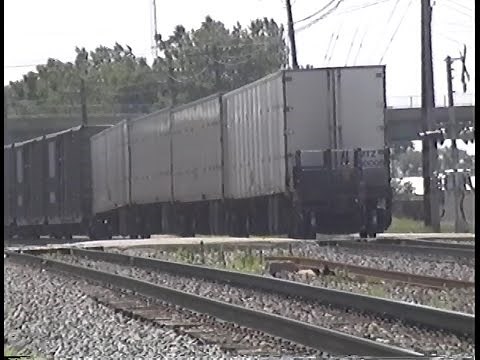Amtrak California Zephyr with Express Boxcars, RoadRailers - Ottumwa, IA June 2004