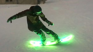 LED snowboard prototype lights up the slopes