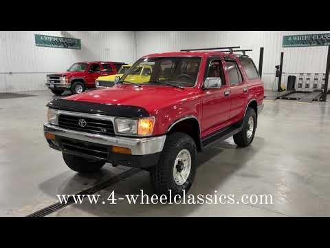 FOR SALE!! RUST FREE, EXTRA CLEAN, LOW MILE 1992 TOYOTA 4RUNNER SR5 FROM PACIFIC NW!
