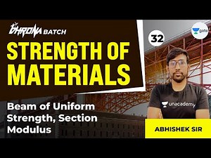 Beam of Uniform Strength , Section Modulus | L:32 | Strength of Materials | GATE 2022 | Civil Engg